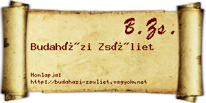 Budaházi Zsüliet névjegykártya
